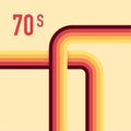 70s, 1970 abstract vector stock retro lines background. Vector illustration. Royalty Free Stock Photo