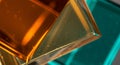 Abstract Amber Teal Geometric Cube Refraction Royalty Free Stock Photo