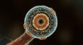 A detailed scientific illustration showing the spiraling internal structure of a microscopic biological entity Royalty Free Stock Photo