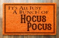 It`s All A Bunch Of Hocus Pocus Halloween Orange Welcome Mat On