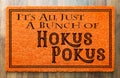 Its All A Bunch Of Hocus Pocus Halloween Orange Welcome Mat On Wood