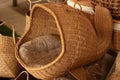 Cat house, handmade artifact from rattan