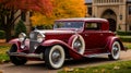 1930s american vintage car, classic 20th century automobile collectibles for sale Royalty Free Stock Photo