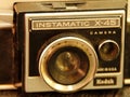 Antique camera, 1950, 60 instamatic camera, crank, roll film Royalty Free Stock Photo