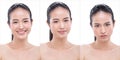 Woman has Beautiful smooth skin and whitening