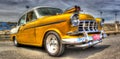 1950s Australian gold painted Holden hot rod Royalty Free Stock Photo