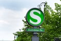 S-Bahn Brandenburger Tor sign, rapid transit railway, Berlin, Germany Royalty Free Stock Photo