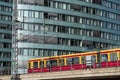 S-Bahn train in front of BVG office building