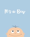 It`s a boy Posters Newborn on blue background
