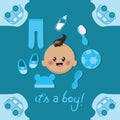 It's a boy with toys card Royalty Free Stock Photo