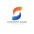 S Business corporate letter logo design Royalty Free Stock Photo