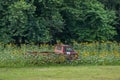 1960`s Chevy Corvair truck in a field Royalty Free Stock Photo