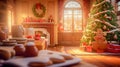 It\'s Christmas morning, and you wake up to the delightful aroma of freshly baked gingerbread cookies, generative ai