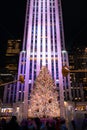 S Christmas tree at Rockefeller Plaza in Midtown Manhattan New York City Royalty Free Stock Photo