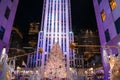 S Christmas tree at Rockefeller Plaza in Midtown Manhattan New York City Royalty Free Stock Photo