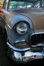 Classic Car Headlight Grill and Front Bumper Royalty Free Stock Photo