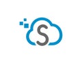 S cloud logo icon template Royalty Free Stock Photo