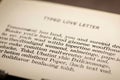 1950s Correspondence Showing Emotional Valentine Text Royalty Free Stock Photo