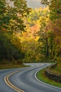 S-Curve Road Skyline Drive Royalty Free Stock Photo