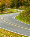 S-Curved Road On Skyline Drive Royalty Free Stock Photo