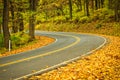 S-Curved Road On Skyline Drive