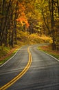 S-Curved Road On Skyline Drive Royalty Free Stock Photo