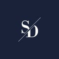 SD initial modern logo designs inspiration, minimalist logo template