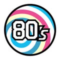 80s decade symbol Royalty Free Stock Photo