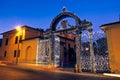 1840s Decorated gate at Christmas time in Follonica, Italy Royalty Free Stock Photo