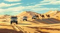 1960s desert safari adventure classic jeeps and camels