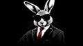 2000s Detective Rabbit In Sunglasses: Pop Art Illustration