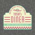 1950s Diner Style Logo Design Royalty Free Stock Photo