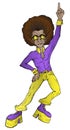 1970's disco dancer Royalty Free Stock Photo