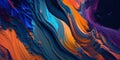 It\'s on dried paint mixed with different colors Generative AI