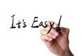 It s easy hand marker Royalty Free Stock Photo