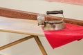 1950s Era Vintage Iron And Ironing Board Royalty Free Stock Photo