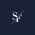 SF initial modern logo designs inspiration, minimalist logo template