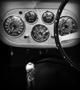 1950s ferrari interior dashboard gauges Royalty Free Stock Photo