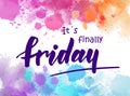 It`s finally friday - motivational message Royalty Free Stock Photo