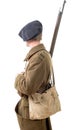 40s french soldier, side view Royalty Free Stock Photo