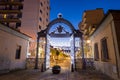 1840s Decorated gate at Christmas time in Follonica, Italy Royalty Free Stock Photo