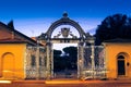 1840s Decorated gate at Christmas time in Follonica, Italy Royalty Free Stock Photo