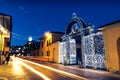 1840s Decorated gate at Christmas time in Follonica, Italy Royalty Free Stock Photo