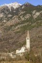 S. Gaudenzio bell tower, Baceno, Ossola Royalty Free Stock Photo