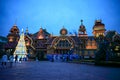 Night view of holiday carnival square in Shanghai Haichang Ocean Park