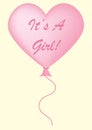 It's A Girl Balloon Royalty Free Stock Photo