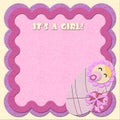 It's a girl! birthday felt greeting card