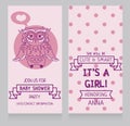 `It`s a girl!` cards for baby shower