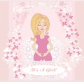 It`s A Girl! - pregnant woman card