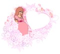 It`s A Girl! - pregnant woman card